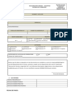 Declaracion Jurada Solicitud de Licencia de Conducir