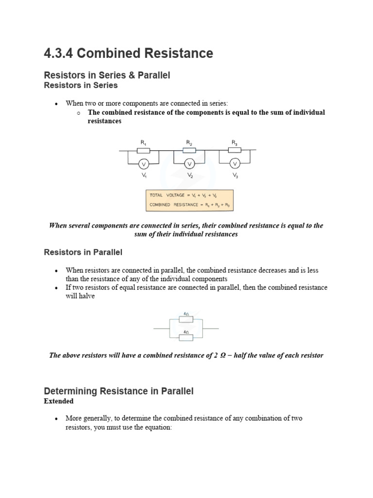 Electrical Resistance Basics | PDF