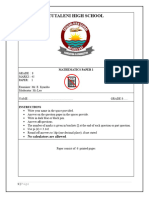 Math Grade 8 Exam p1 - November 2021