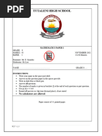 Grade 8 Mathematics Exam Paper 2024 | PDF