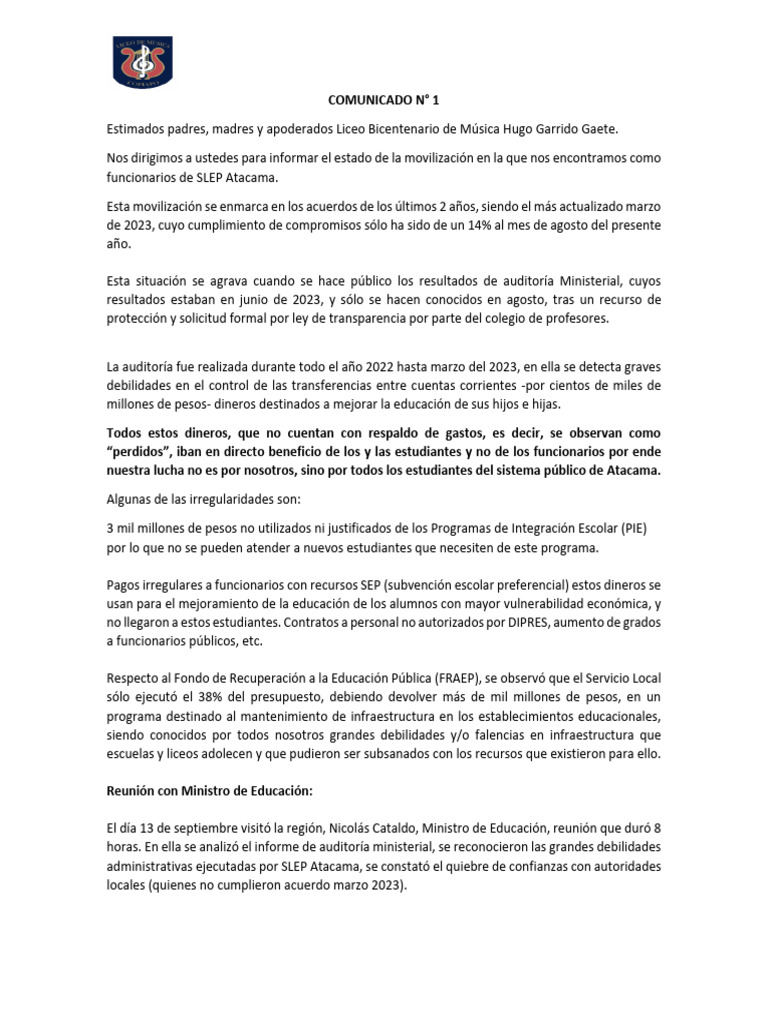 Crisis Educativa en Atacama | PDF