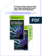 Oxford International Aqa Examinations International A2 Level Mathematics Pure and Statistics Full Chapter