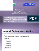 Network Performance Definitions Analysis