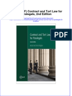 Contract and Tort Law For Paralegals 2Nd Edition Full Chapter