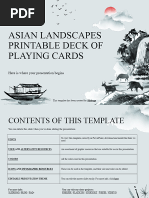 Bản Sao Của Asian Landscapes Printable Deck of Playing Cards by Slidesgo (2)
