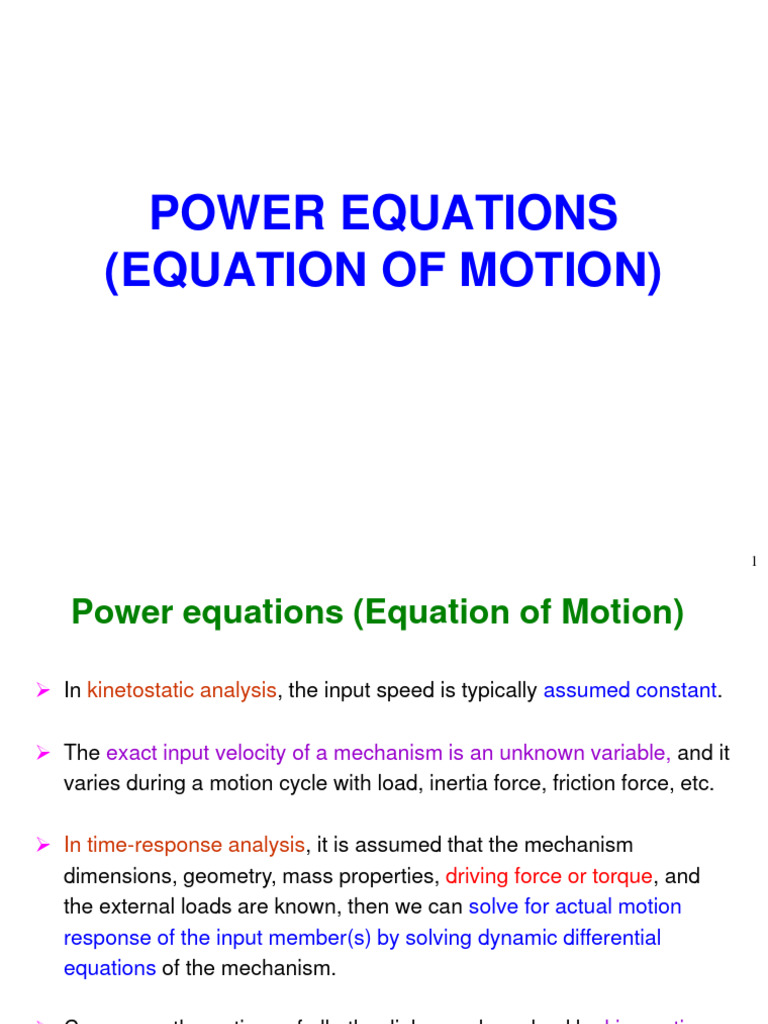10 3 Power Equation | PDF | Force | Electric Motor