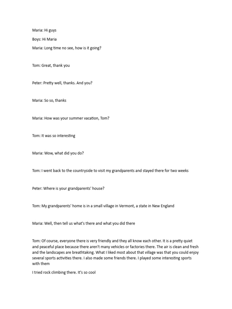 Past Simple Conversation in English | PDF