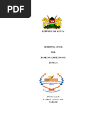 Banking and Finance Level 6