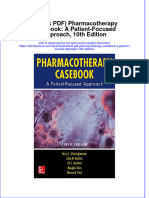 Pharmacotherapy Casa Patient Focused Approach 10Th Edition Full Chapter