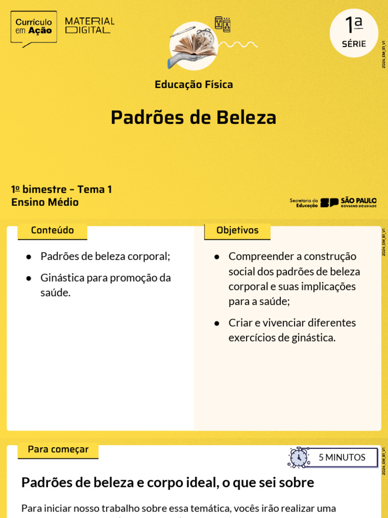 Padrões de Beleza: Educação Física | PDF | Ginástica | Beleza
