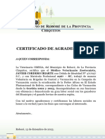 Certificado Robore