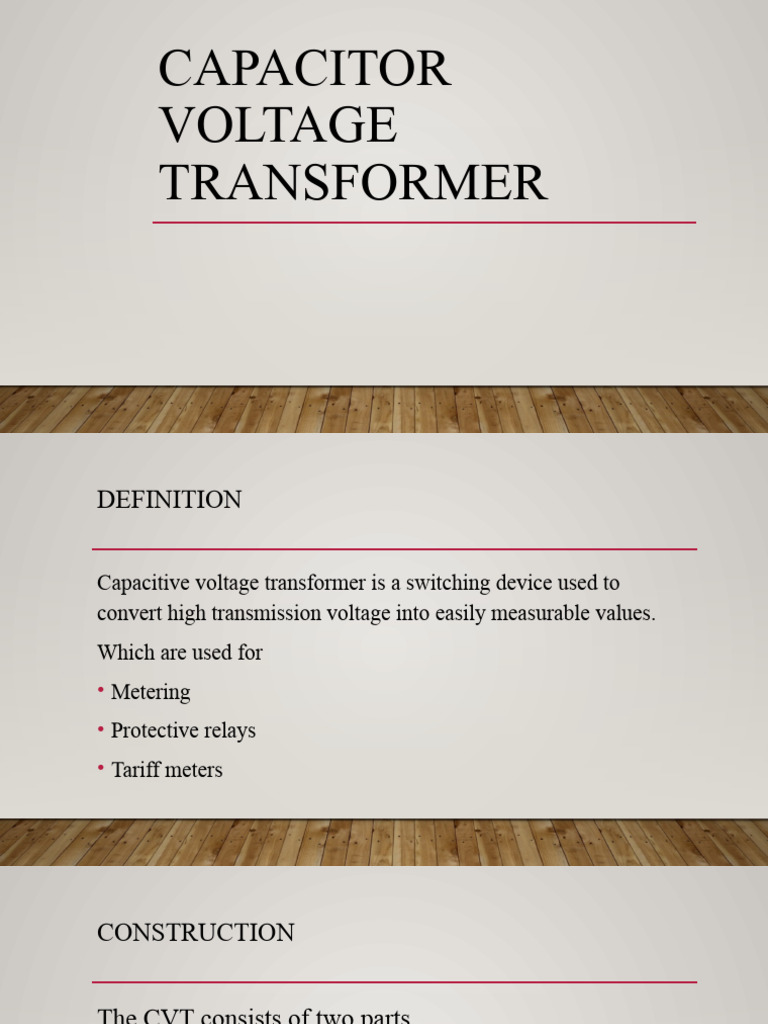 Capacitive Voltage Transformer Overview | PDF | Capacitor | Transformer