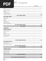 Balance Sheet Template