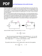 Forced and Total Response in RL and RC Circuits