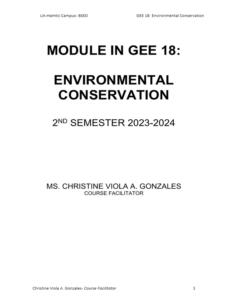 Environmental Conservation Overview | PDF | Sustainability ...