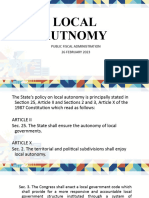 Local Autonomy