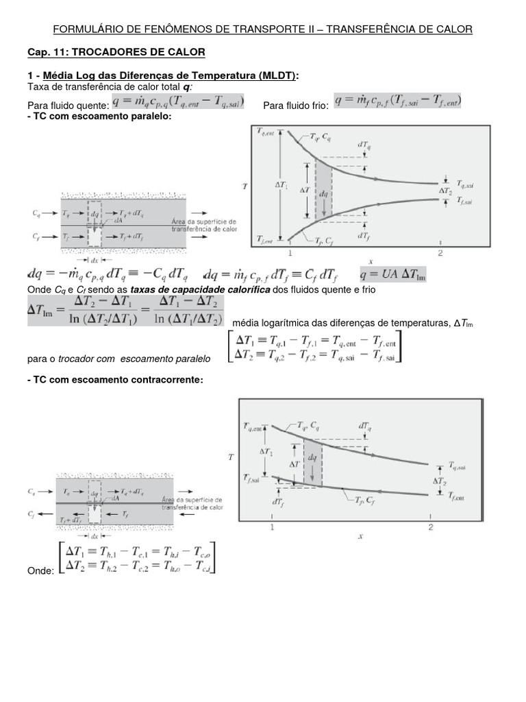 Trocadores de Calor e MLDT | PDF | Ciências e Matemática