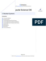 IGCSE Computer Science CIE: 1.1 Number Systems