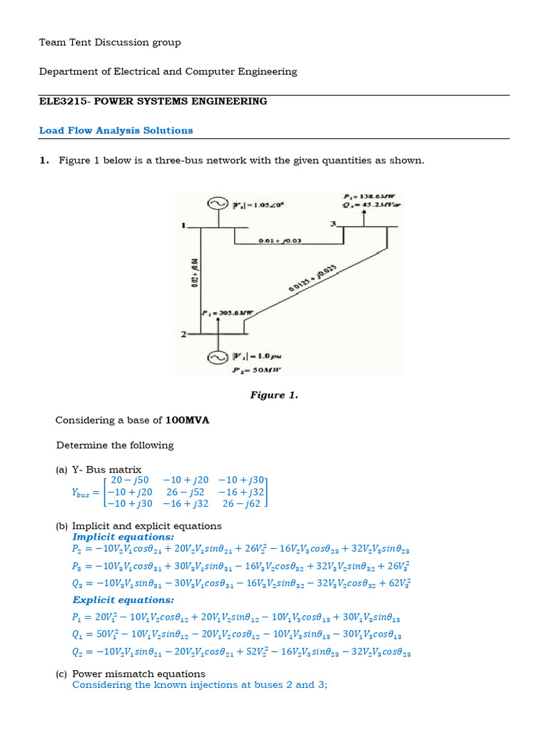 Load Flows Solutions PDF | PDF