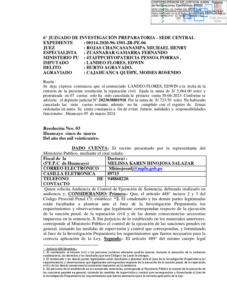 Exp. 00114-2020-96-1501-JR-PE-06 - Resolución - 52847-2024 | PDF