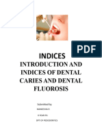 6 Indices Used For Dental Caries and Fluorosis