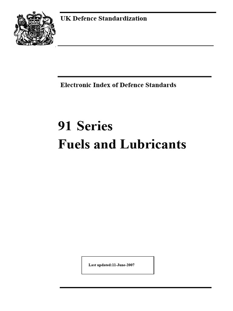 UK Defence Standard 91 Series Overview | PDF | Jet Fuel | Fuel Oil