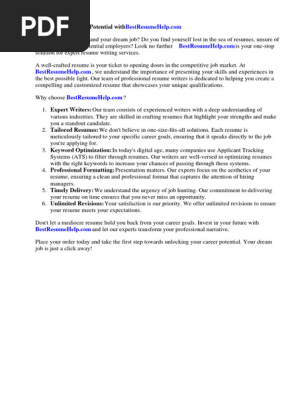 Help for Resume Writing