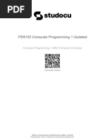 Ite6102 Computer Programming 1 Updated