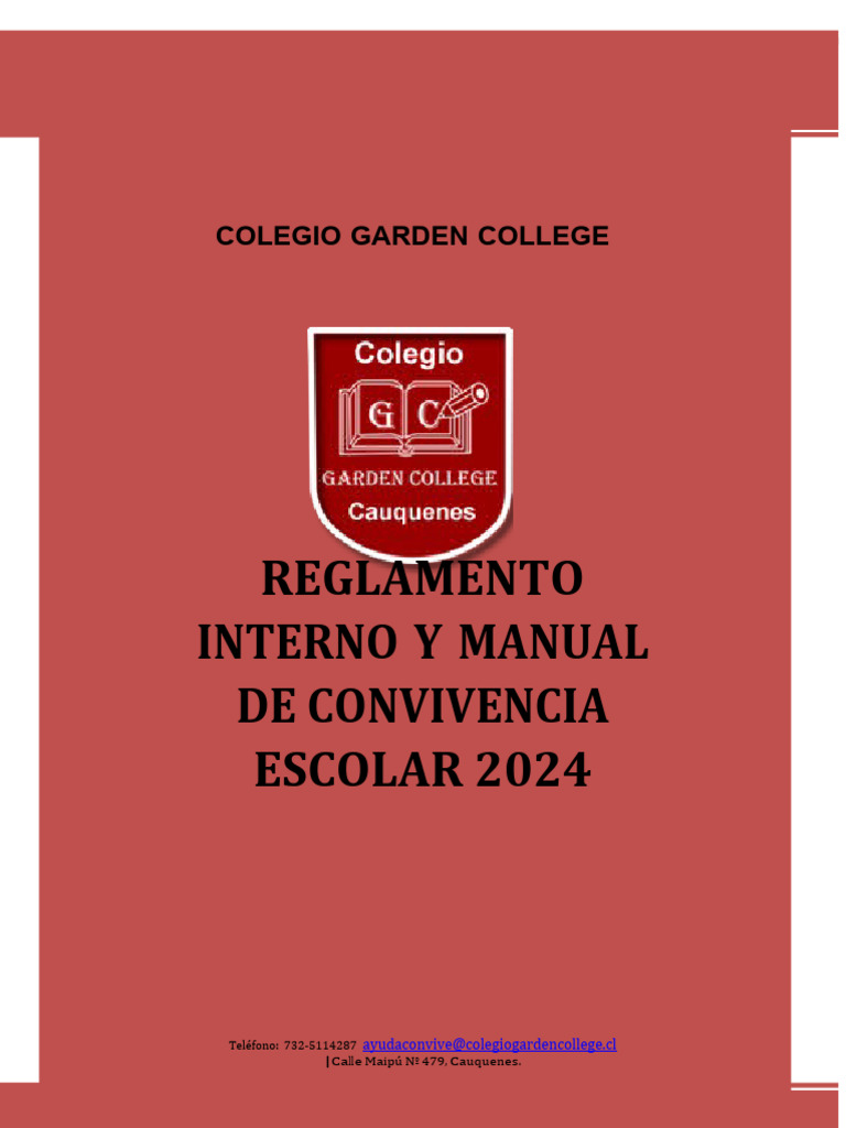 00 - REGLAMENTO Convivencia 2024 | PDF | Maestros | Educación de la ...