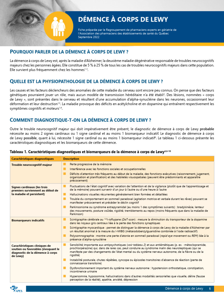 Comprendre la Démence à Corps de Lewy | PDF | Démence | Maladie de ...