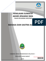 SOAL PENILAIAN SUMATIF AKHIR JENJANG 2023 BAHASA SUNDA PAKET 2 (Damis Dewi Sundani) HASIL TELAAH
