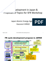 SFR Development in Japan & Proposals of Topics For SFR Workshop
