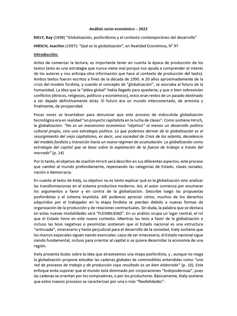 Globalizacion Pdf Globalización Capitalismo