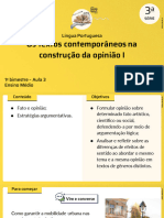 Os Textos Contemporâneos Na Construção Da Opinião I: Língua Portuguesa