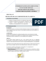 Práctica IV Q.G. - Separación de Componentes de Un Mezcla