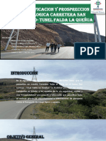 Identificacion y Prospreccion Geologica Carretera San Lorenzo - Tunel