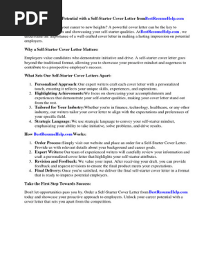 Cover Letter Self Starter