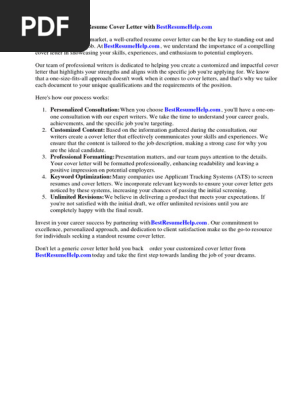 Resume Cover Letter via Email