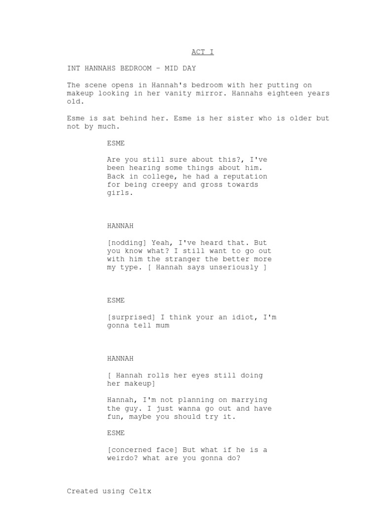 Script Coming of Age 1 | PDF