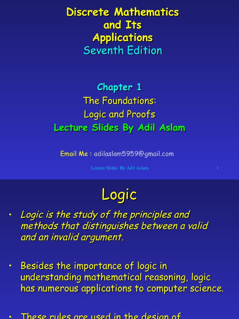 Chapter 1 Propositions in Discrete Mathematics | PDF