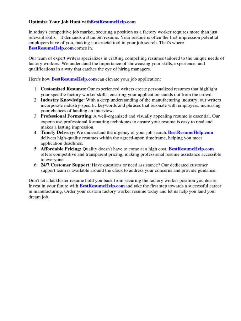 Factory Worker Application Guide | PDF | Résumé | Expert