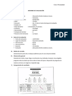 Formato de Informe de Evaluación - Personalidad