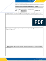 Capstone Project and Thesis Title Proposal Template