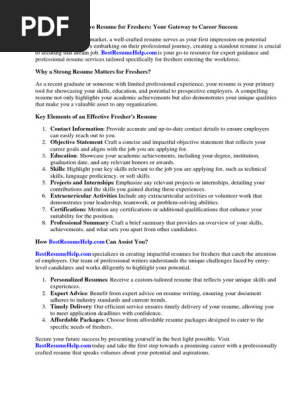 Resume for Freshers Engineers 2015