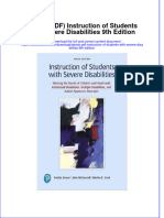 Instruction of Students With Severe Disabilities 9Th Edition Full Chapter
