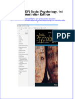 Social Psychology 1St Australian Edition Full Chapter