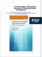 Internships in Recreation Leisure Services A Practical Guide For Students Full Chapter