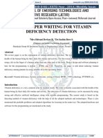 Review Paper Writing For Vitamin Deficiency Detection: Mrs - Shivani Devkar R, DR - Sachin Bere S