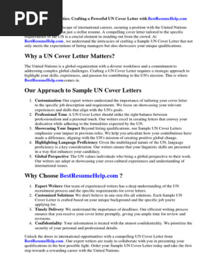 Sample Un Cover Letter