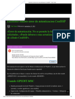 Escritorio Remoto Error de Autenticacion CredSSP